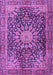 Machine Washable Persian Purple Traditional Area Rugs, wshtr4442pur