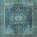 Square Persian Light Blue Traditional Rug, tr4442lblu