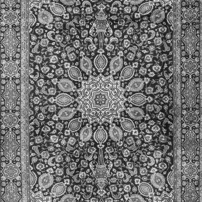 Serging Thickness of Machine Washable Persian Gray Traditional Rug, wshtr4442gry