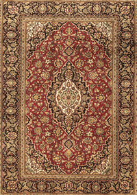 Medallion Brown Traditional Rug, tr4443brn