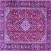 Square Medallion Purple Traditional Rug, tr4443pur