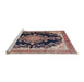 Sideview of Machine Washable Traditional Light French Beige Brown Rug, wshtr4444