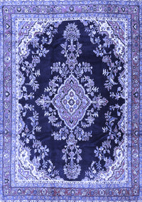 Medallion Blue Traditional Rug, tr4444blu