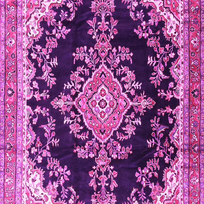 Machine Washable Medallion Pink Traditional Rug, wshtr4444pnk