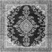 Serging Thickness of Medallion Gray Traditional Rug, tr4444gry