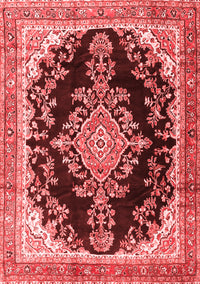 Medallion Red Traditional Rug, tr4444red