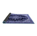 Sideview of Medallion Blue Traditional Rug, tr4444blu