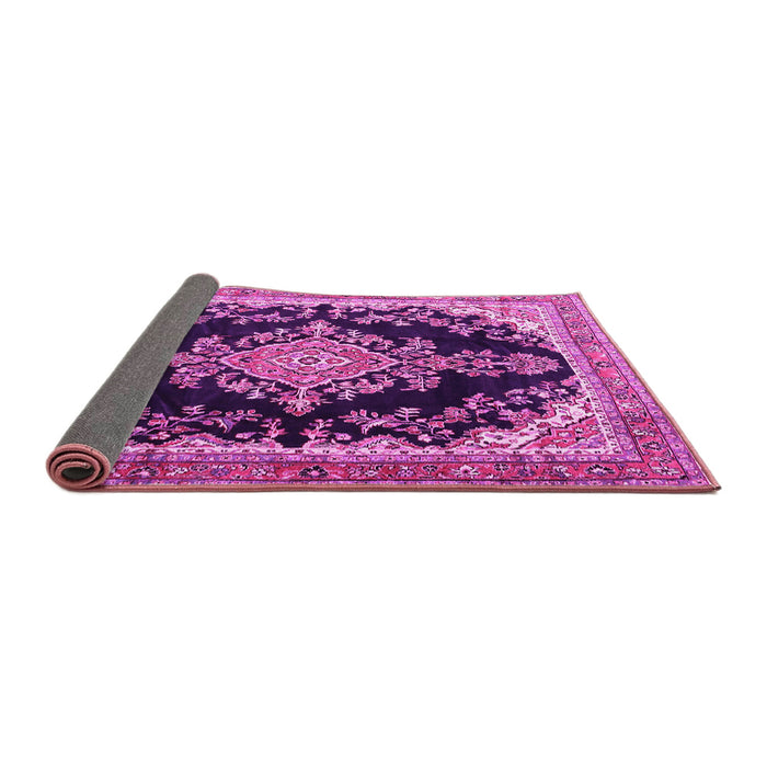 Sideview of Medallion Pink Traditional Rug, tr4444pnk