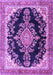 Machine Washable Medallion Purple Traditional Area Rugs, wshtr4444pur