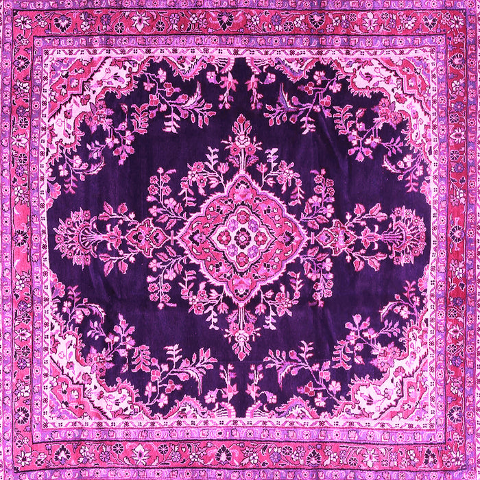 Square Medallion Pink Traditional Rug, tr4444pnk