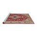 Sideview of Machine Washable Traditional Fire Brick Red Rug, wshtr4445