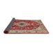 Sideview of Traditional Fire Brick Red Medallion Rug, tr4445