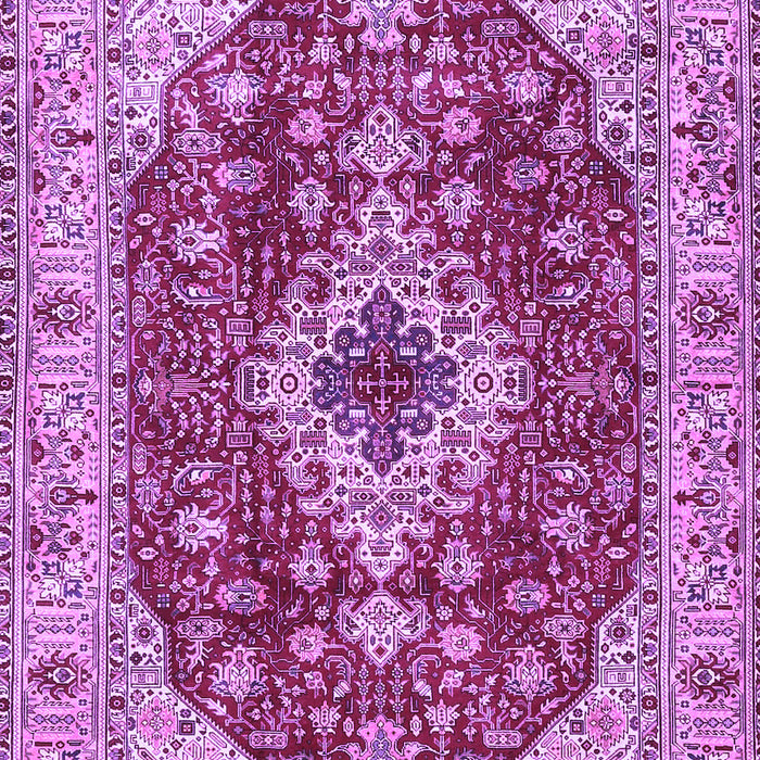 Machine Washable Medallion Purple Traditional Area Rugs, wshtr4445pur