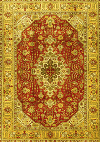 Medallion Yellow Traditional Rug, tr4445yw