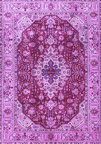 Medallion Purple Traditional Rug, tr4445pur