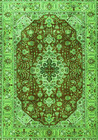 Medallion Green Traditional Rug, tr4445grn