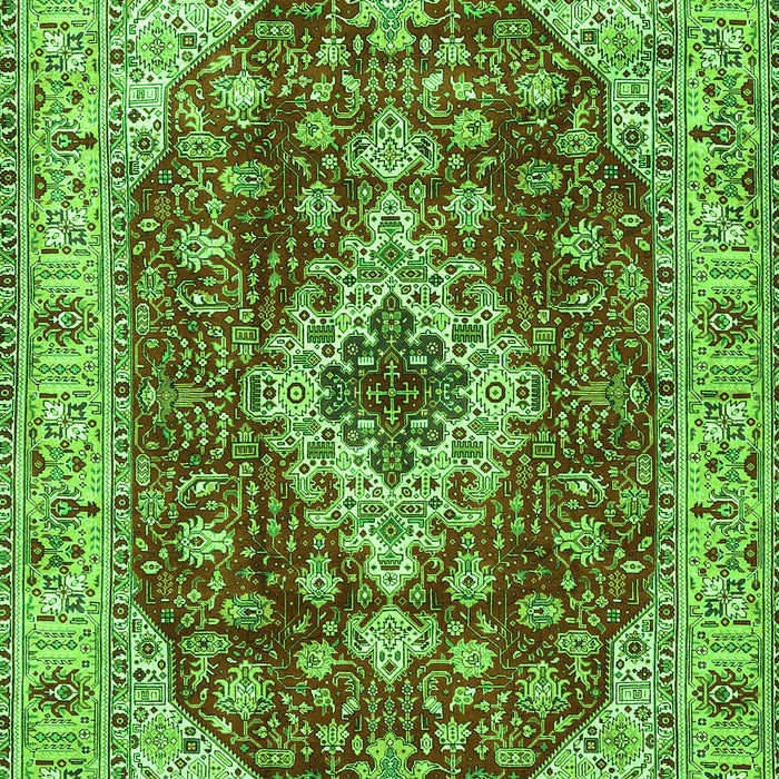 Medallion Green Traditional Rug, tr4445grn