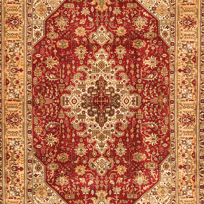 Medallion Orange Traditional Rug, tr4445org