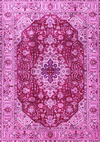 Medallion Pink Traditional Rug, tr4445pnk