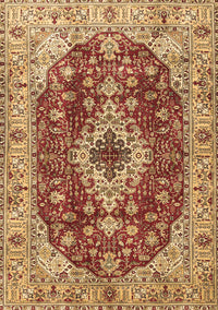 Medallion Brown Traditional Rug, tr4445brn