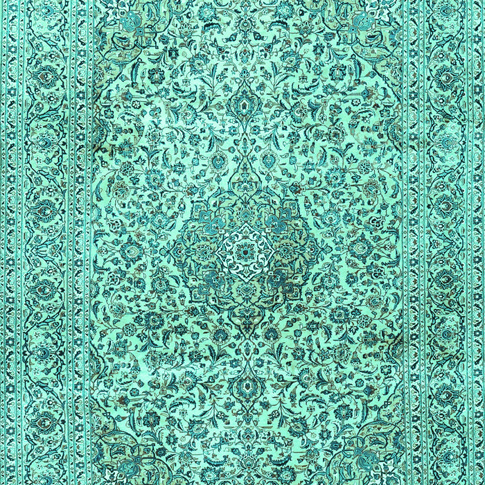 Medallion Turquoise Traditional Rug, tr4446turq