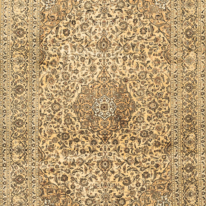 Machine Washable Medallion Brown Traditional Rug, wshtr4446brn