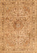 Medallion Orange Traditional Rug, tr4446org