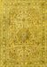 Medallion Yellow Traditional Rug, tr4446yw