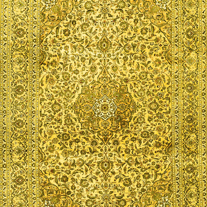 Medallion Yellow Traditional Rug, tr4446yw