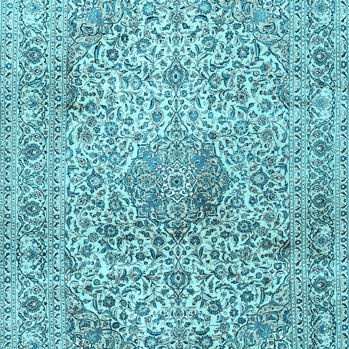 Medallion Light Blue Traditional Rug, tr4446lblu