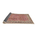 Sideview of Traditional Chestnut Red Persian Rug, tr4447