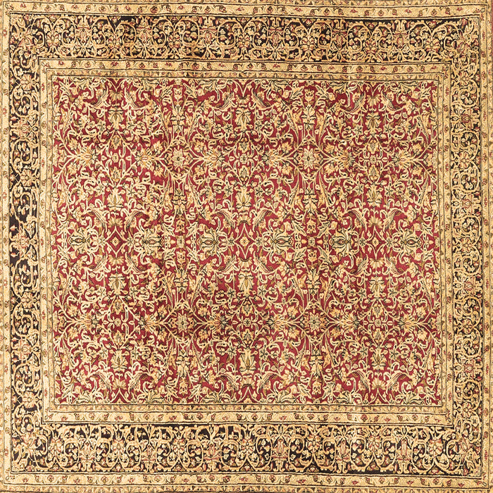 Square Machine Washable Persian Brown Traditional Rug, wshtr4447brn