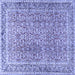 Square Persian Blue Traditional Rug, tr4447blu