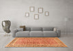 Machine Washable Persian Orange Traditional Area Rugs in a Living Room, wshtr4447org