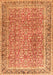 Serging Thickness of Machine Washable Persian Orange Traditional Area Rugs, wshtr4447org