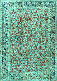 Persian Turquoise Traditional Rug, tr4447turq