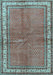 Machine Washable Persian Light Blue Traditional Rug, wshtr4448lblu