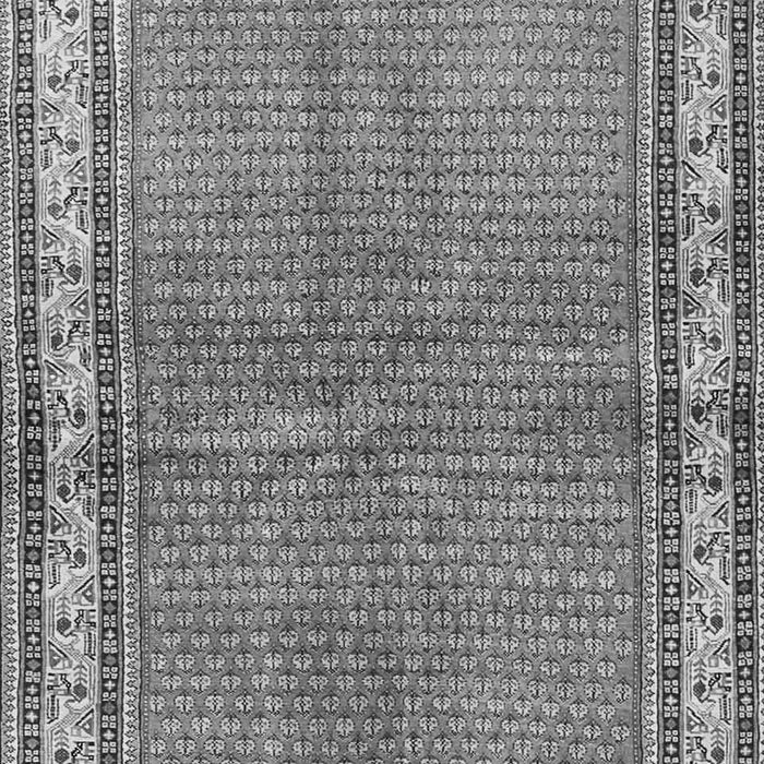 Serging Thickness of Machine Washable Persian Gray Traditional Rug, wshtr4448gry