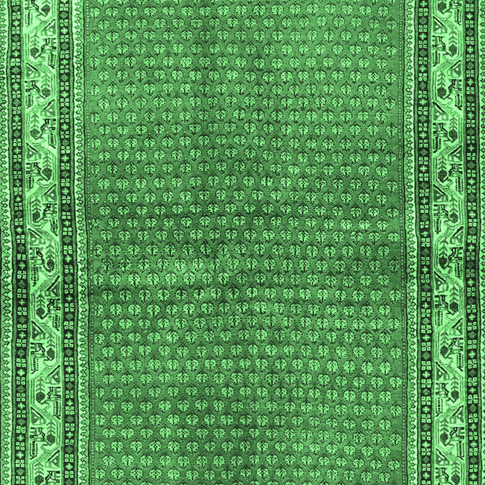 Machine Washable Persian Emerald Green Traditional Area Rugs, wshtr4448emgrn
