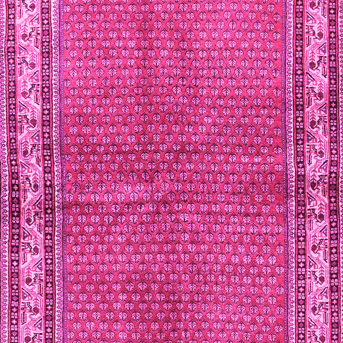 Machine Washable Persian Pink Traditional Rug, wshtr4448pnk