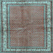 Square Persian Light Blue Traditional Rug, tr4448lblu