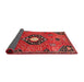 Sideview of Traditional Cherry Red Medallion Rug, tr4449