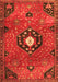 Serging Thickness of Machine Washable Medallion Orange Traditional Area Rugs, wshtr4449org