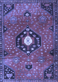 Medallion Blue Traditional Rug, tr4449blu