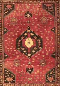 Medallion Brown Traditional Rug, tr4449brn