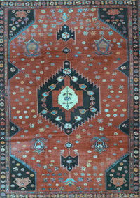 Medallion Light Blue Traditional Rug, tr4449lblu