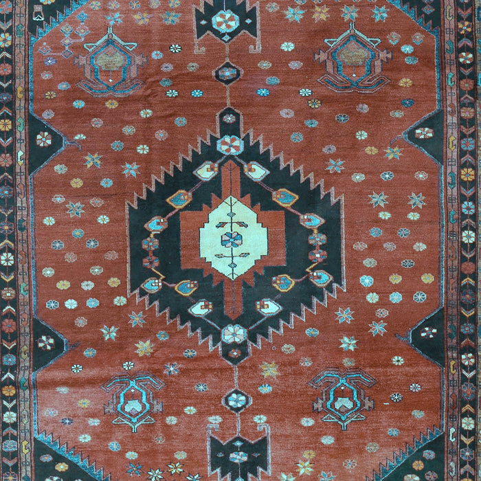 Medallion Light Blue Traditional Rug, tr4449lblu