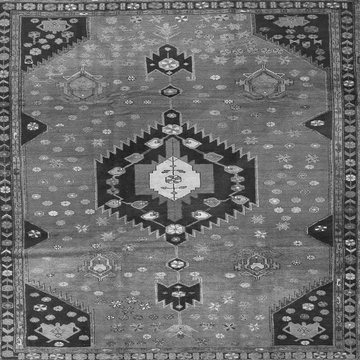 Serging Thickness of Medallion Gray Traditional Rug, tr4449gry