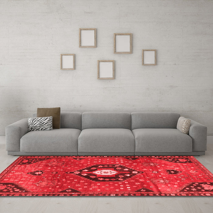Traditional Red Washable Rugs