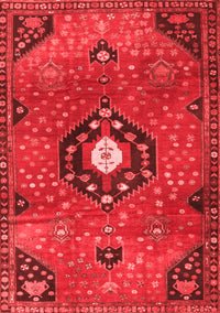 Medallion Red Traditional Rug, tr4449red